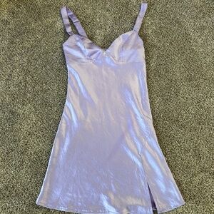Princess Polly Satin Lilac Mini Dress